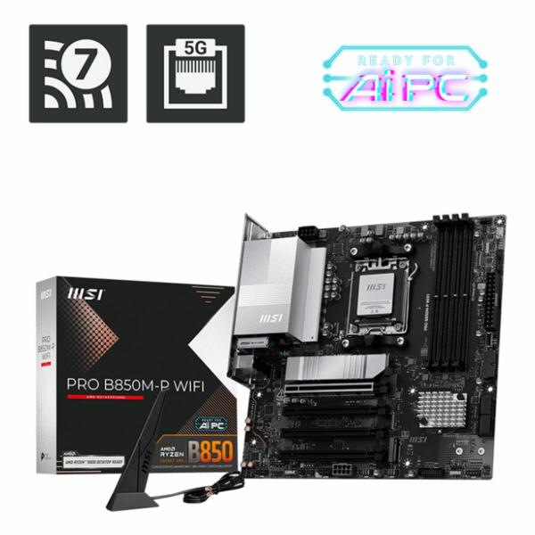 Placa Mãe MSI PRO B850M-P WIFI AMD AM5