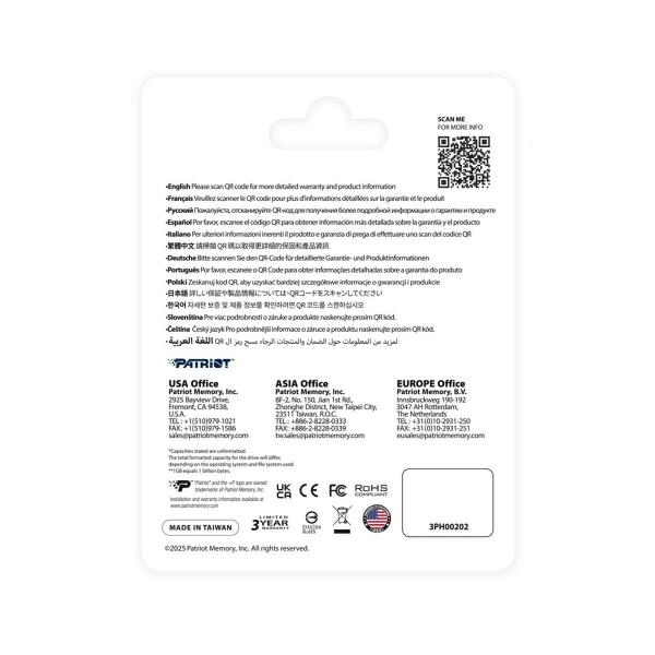 Memória USB Patriot Memory PS64GT560DS5D Prateado 64 GB