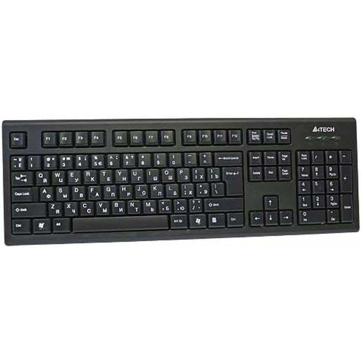 Teclado A4 Tech KR-85 Preto Inglês EEUU QWERTY
