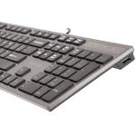 Teclado A4 Tech KV-300H QWERTY Preto Cinzento Monocromática Preto/Cinzento