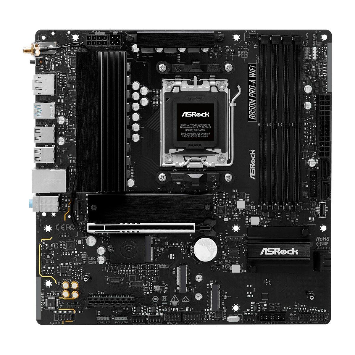 Placa Mãe ASRock B850M Pro-A WiFi Intel Wi-Fi 6 AMD AM5