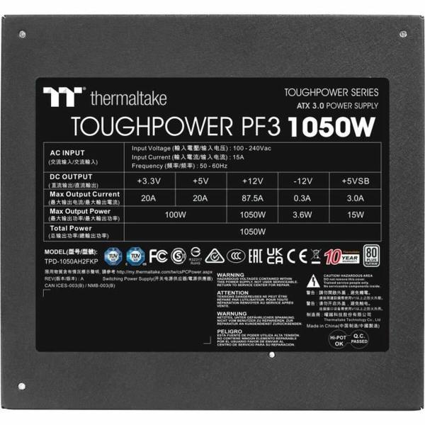 Fonte de Alimentação THERMALTAKE PS-TPD-1050FNFAPE-3 1050 W 80 PLUS Platinum