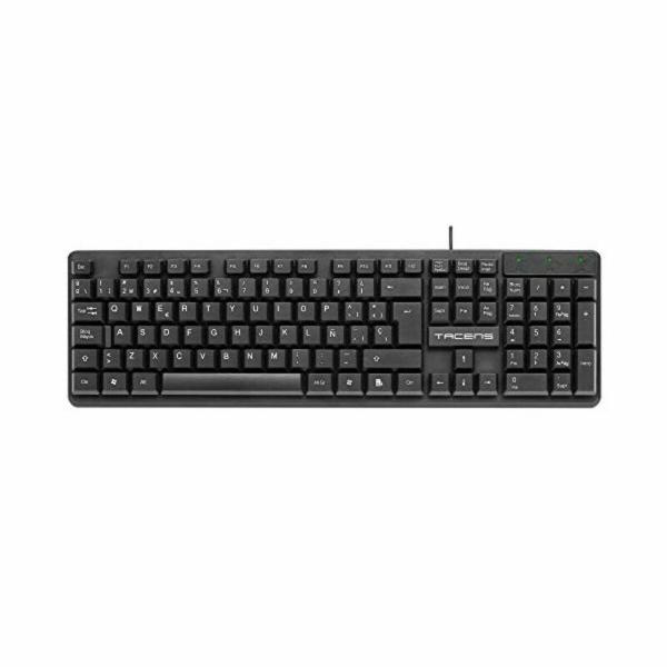 Teclado Tacens AK0ES Preto Qwerty espanhol QWERTY