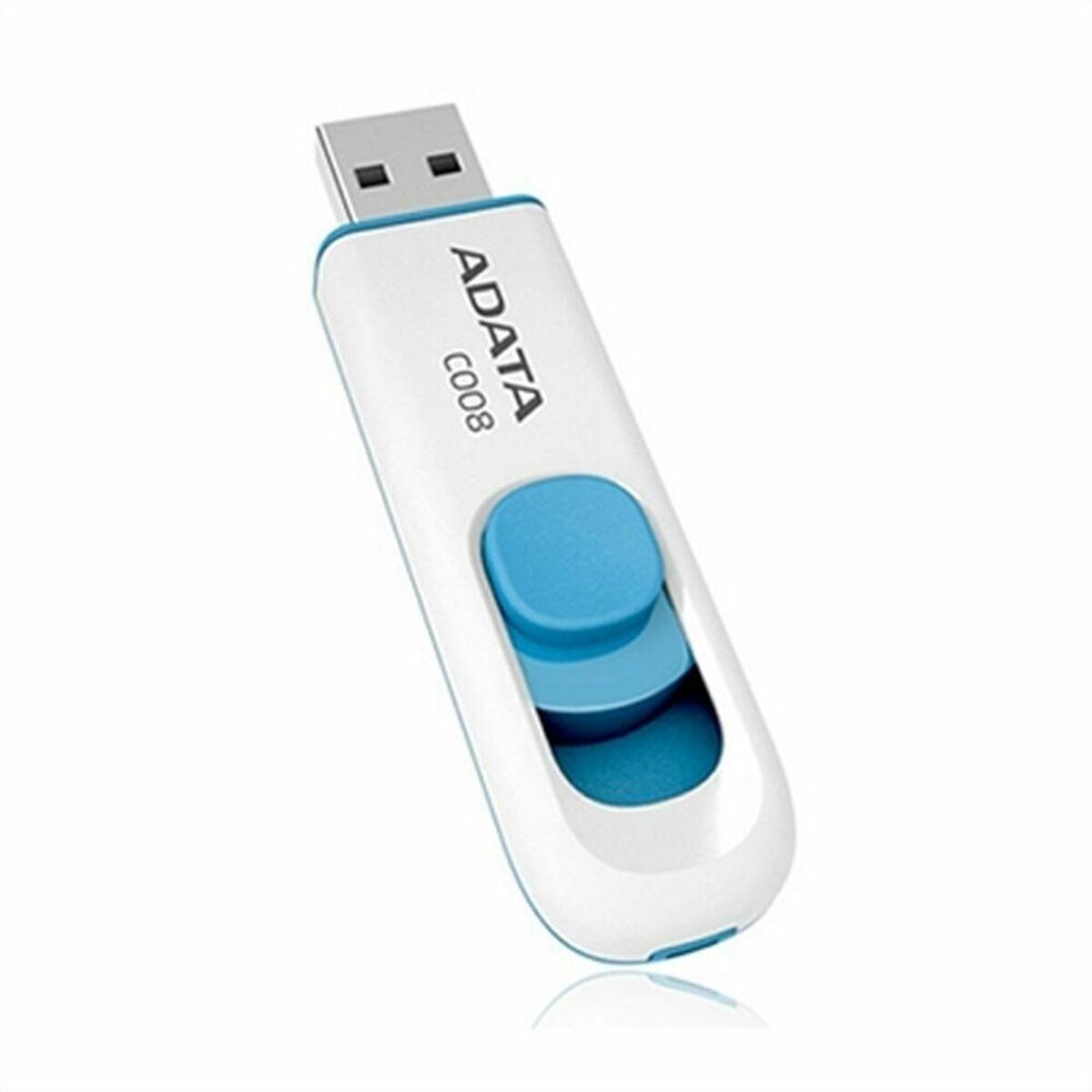 Memória USB Adata AC008-32G-RWE 32 GB Branco Azul/Branco