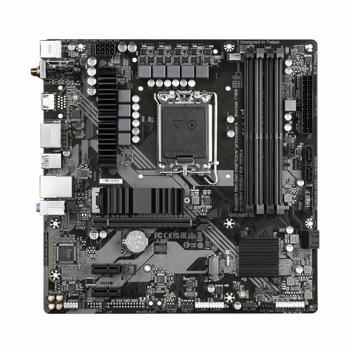 Placa Mãe Gigabyte B760M DS3H AX DDR4 DDR4 LGA 1700 Intel