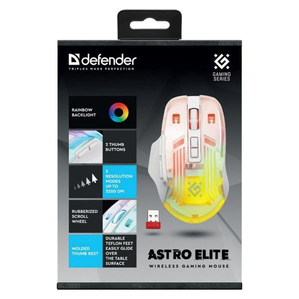 Rato Gaming Defender GM-056 ASTRO ELITE Branco 3200 DPI