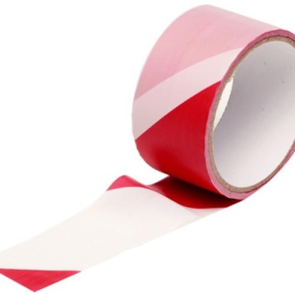 Fita de Barramento/Alerta/Perigo (Vermelho/Branco) 48mm 25 mts - KINZO