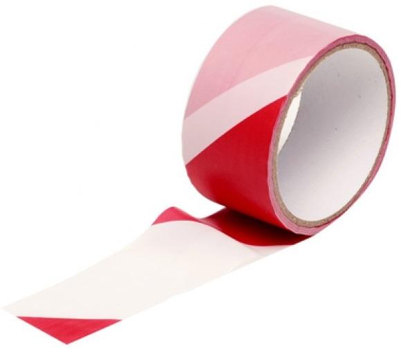 Fita de Barramento/Alerta/Perigo (Vermelho/Branco) 48mm 25 mts - KINZO