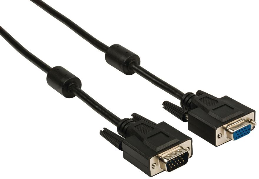 Cabo Extensão VGA (DB15 Macho - DB15 Femea) c/ Filtro - 5 mts