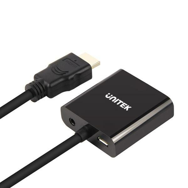 Adaptador HDMI para VGA com Áudio Unitek Y-6333 Preto