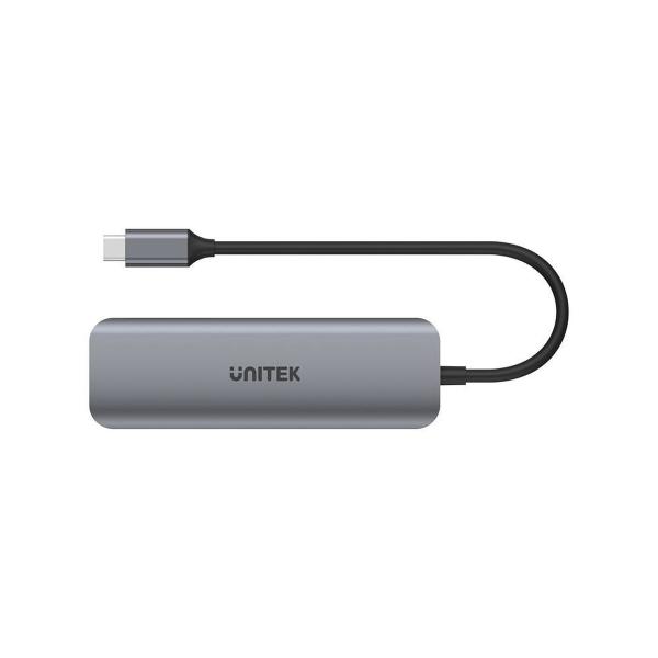 Hub USB Unitek P5+ Cinzento