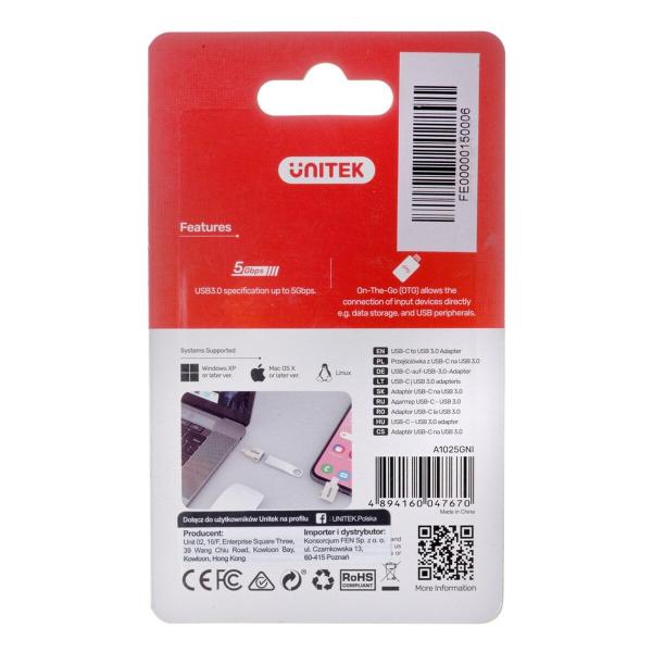 Adaptador USB-C para USB Unitek A1025GNI