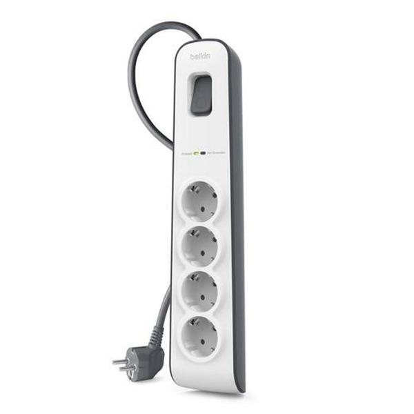 Extensão com 4 tomadas com interruptor Belkin (2 m)