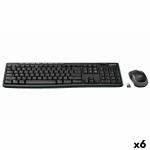 Teclado e Rato sem Fios Logitech DESKTOP MK270 Preto Qwerty espanhol (6 Unidades)