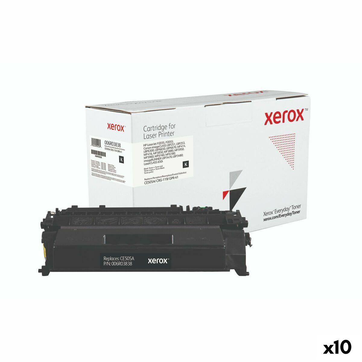 Tóner Xerox CE505A Preto (10 Unidades)