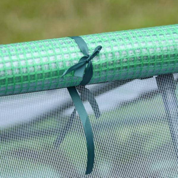 Estufa Pequena para Cultivo com 4 Janelas Enroláveis, Estrutura de Aço e Cobertura PE Anti - UV 180x140x80 cm Verde