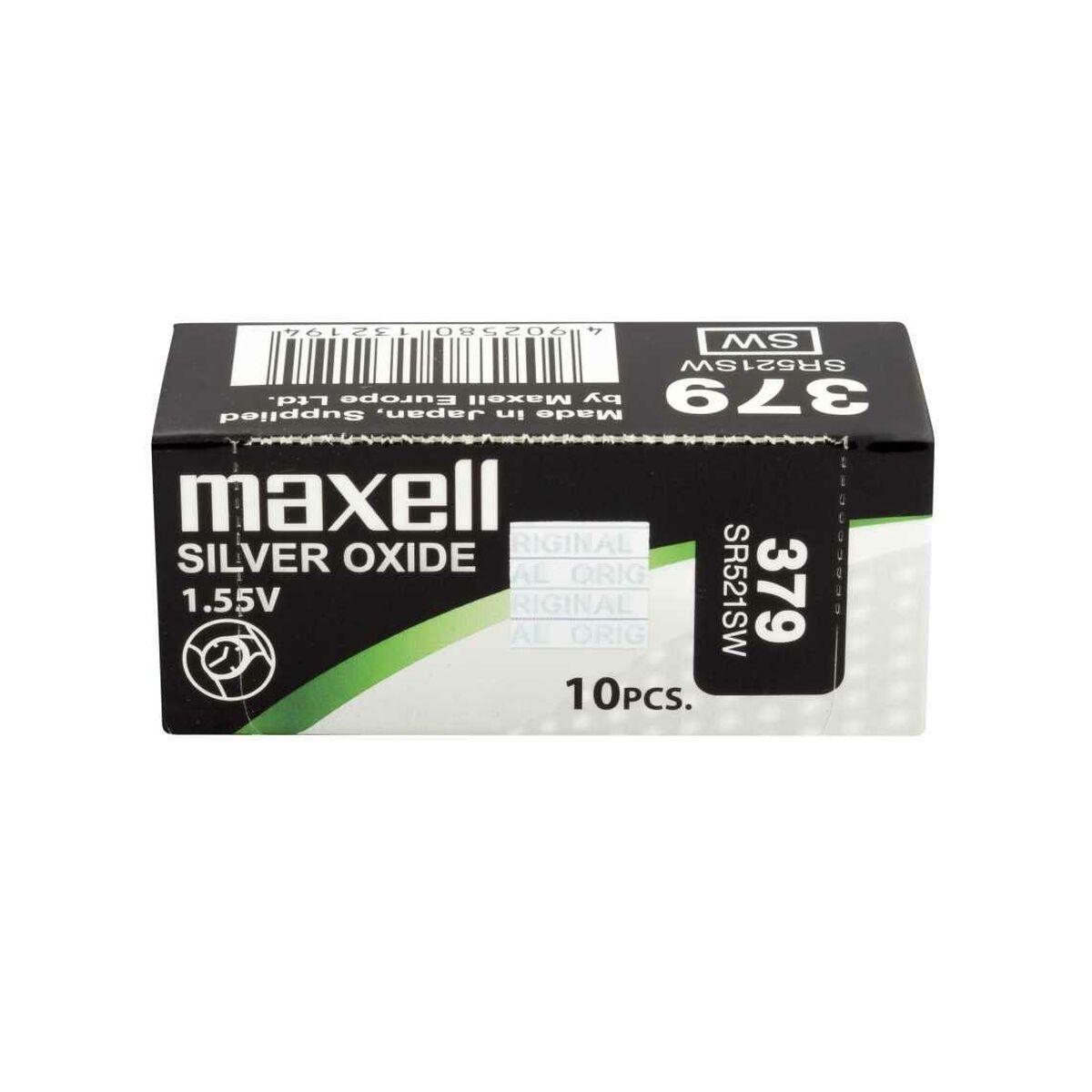 Pilhas de botão Maxell SR521SW 379 1,55 V Pilhas de Botão