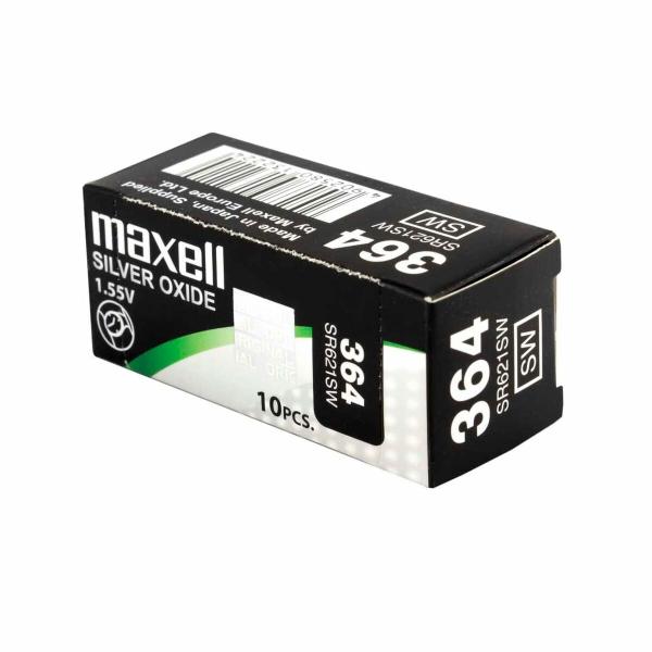 Pilhas de botão Maxell SR621SW 364 1,55 V Pilhas de Botão