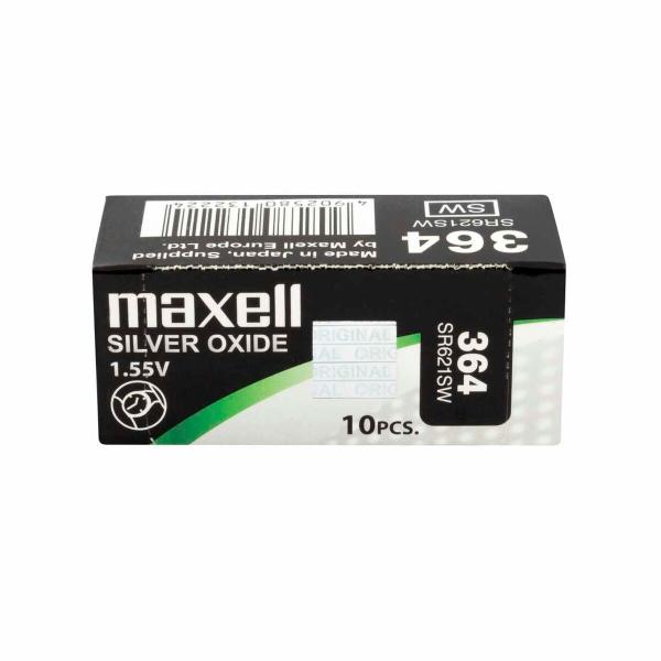 Pilhas de botão Maxell SR621SW 364 1,55 V Pilhas de Botão