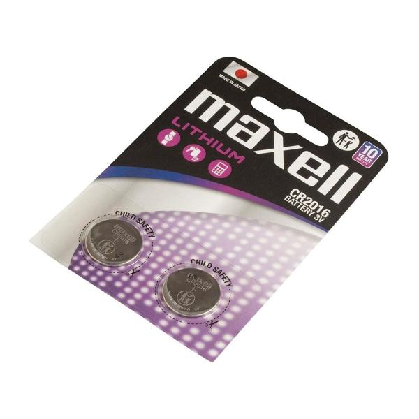 Pilha de Lítio Maxell CR2016 90 mAh 3 V (2 Unidades)