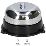 Campainha Cromada 220V 86dB (Ø 7,5cm) - GSC