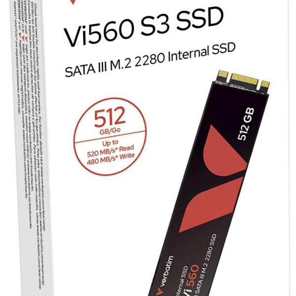 Disco SSD Vi560 S3 512GB M.2 Serial ATA III 3D NAND - VERBATIM