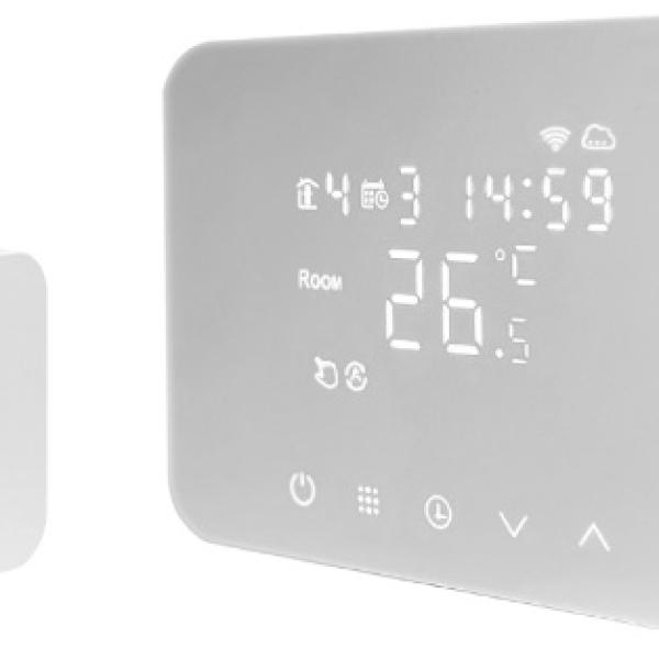 Termostato Inteligente Soft Touch a Bateria HeyThermo - Free (Branco) - ISNATCH