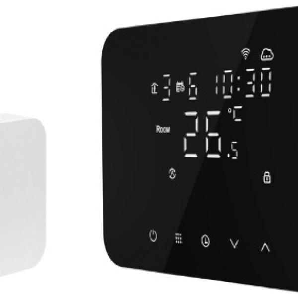 Termostato Inteligente Soft Touch a Bateria HeyThermo - Free (Preto) - ISNATCH