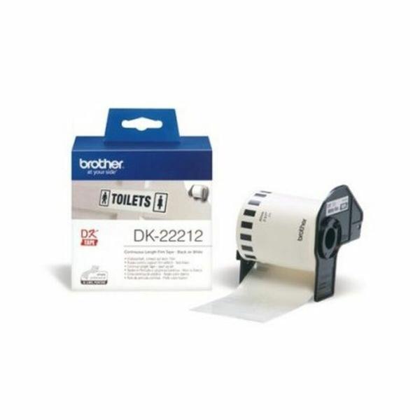 Tira de Filme Contínua Brother DK22212 Preto/Branco Branco
