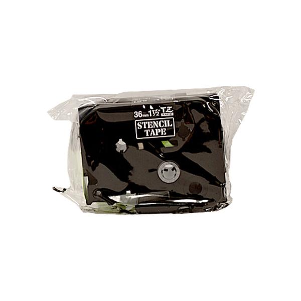 Cinta laminada para máquinas rotuladoras Brother STE-161 Preto Preto/Branco 36 mm x 3 m
