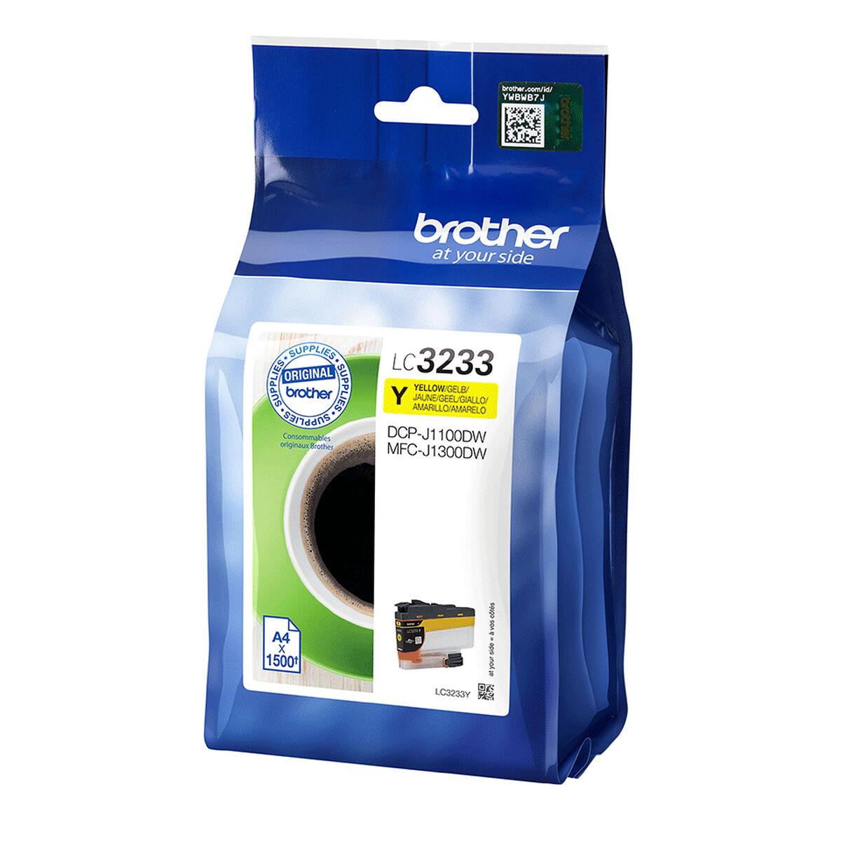 Tinteiro de Tinta Original Brother LC-3233Y Amarelo