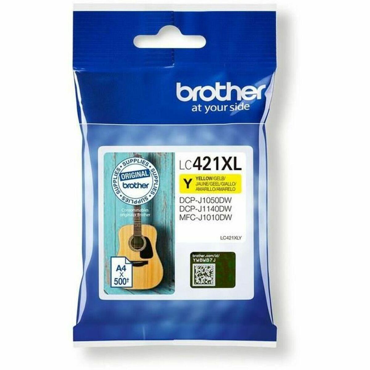Tinteiro de Tinta Original Brother LC421XLY Amarelo (1 Unidade)
