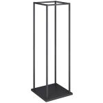 Suporte para Lenha Metálico para Lareira com Base Elevada Capacidade de 100 kg 33x33x110 cm Preto