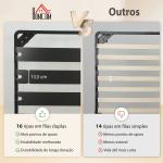 Estrutura de Cama 160x200 cm com Espaço de Armazenamento Abaixo e Ripas de Álamo Fácil de Montar Carga 350 kg Preto