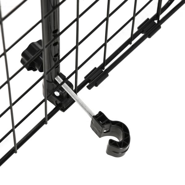 Grade de Segurança de Carro para Cães Extensível Universal Grade de Segurança para Cães com Largura Ajustável 91 - 152x30cm Preto