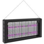Lâmpada Anti - Mosquitos com Luz LED Mata Mosquitos Elétrico 8W Efetivo para 60 m² com Corrente para Interior Jardim Terraço Pátio 49x6x25 cm Preto