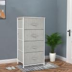 Cómoda Organizador com 4 Gavetas de tecido para sala de estar quarto 45x30x92cm