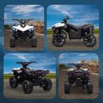 Quad Elétrico Infantil 6V Quad para Crianças dos 37 aos 72 Meses Velocidade até 3 km/h Faróis e Música 70x42x45 cm Branco