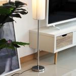 Candeeiro de Pé Moderno com Base de Aço Inoxidável Cor Branca 120cm