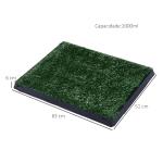Resguardo de Treino de Erva com Bandeja para cães Sanita Interior para Animais de Estimação com Bandeja Lavável 51x63x6 cm Verde