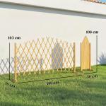 Conjunto de 2 Painéis de Vedações de Jardim Exterior Extensíveis de Madeira para Decoração de Terraço 180x30x103 cm Madeira