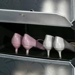 Sapateira Modular de Cubos de Plástico Armário Modular para Sapatos com 12 Cubos com Porta Desenho de DIY 94x37x108 cm Preto