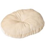 Cama para Gatos de Vime PE 78x69x22cm Cama para Gatos com Almofada Suave 3 Orifícios de Acesso e Canal em Forma de Anel Natural