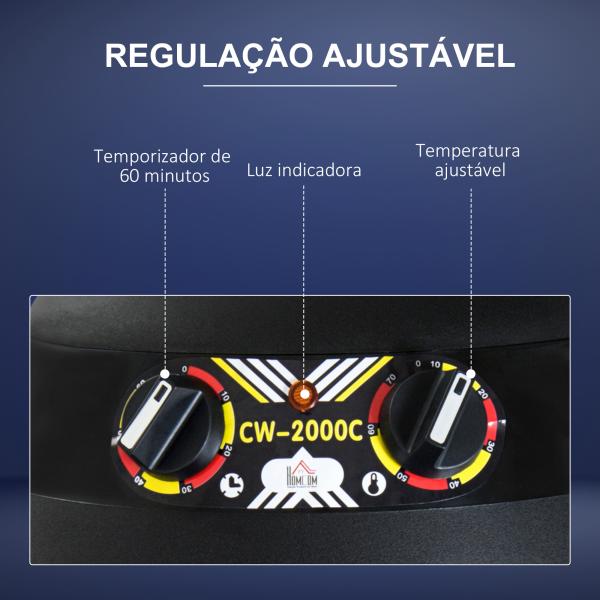 Secador de Cabelo Profissional 1180W com Capuz e Rodas com Temporizador de Temperatura Ajustável em Altura Preto