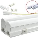 Armadura LED T5 16W 220V CCT 3000~6000k IP20 1600Lm Opalina c/ Interruptor (1,20 mts)