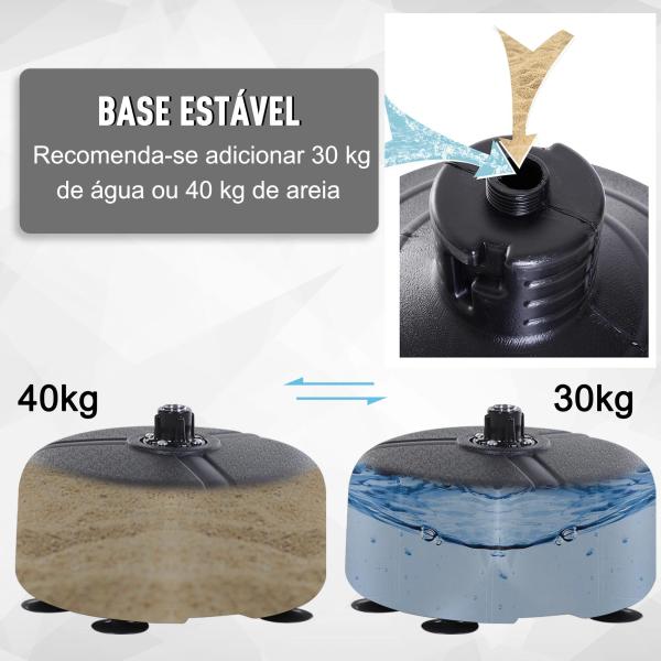Punching Ball Ajustável em Altura com Base Recarregável Punching Ball de Boxe com Suporte e Luvas Ø48x136 - 154 cm Preto