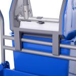 Carro de Limpeza Profissional com Rodas Balde de Esfregona Removível de 25L Espremedor Cesto e Cubeta 72x49,5x95 cm Azul