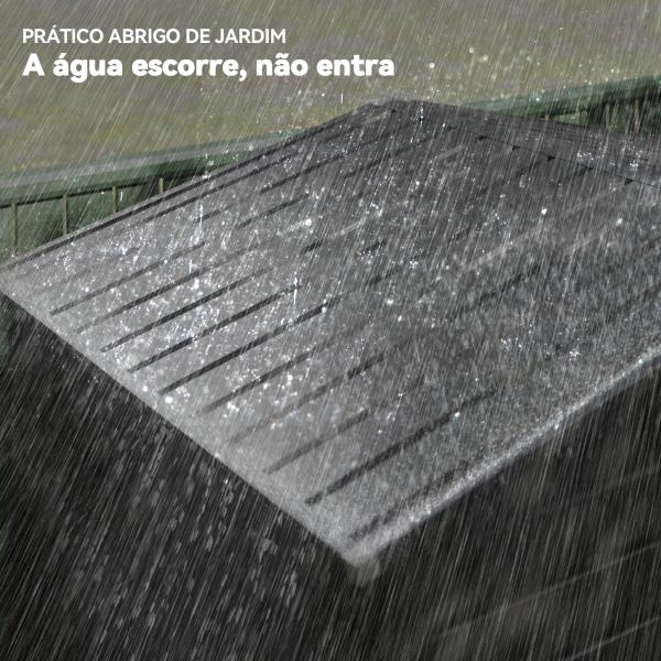Abrigo de Jardim 2,27 m² 190x131x188 cm com 2 Ventilações Porta com Fechadura para Armazenamento de Ferramentas Cinza