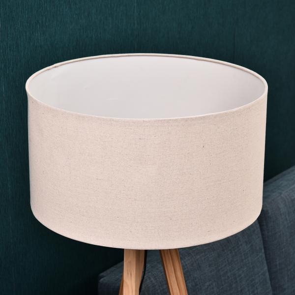 Candeeiro de Pé Moderno com Lâmpadas de E27, 40W e Interruptor de Pé, com Base de Tripé Inoxidável 154cm