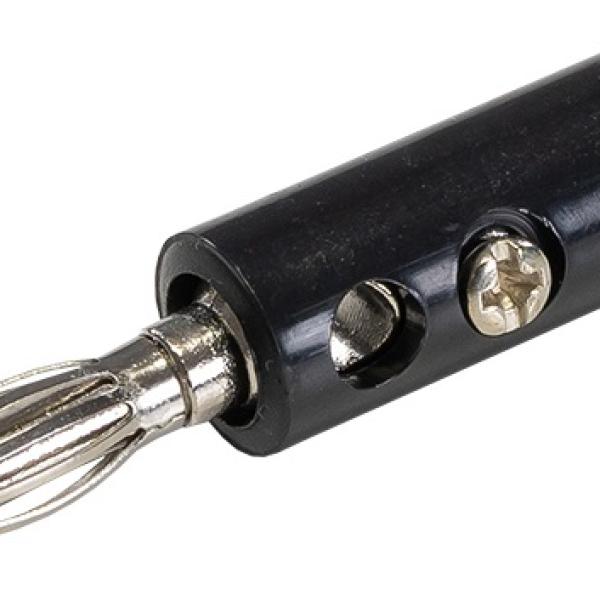 Ficha Banana Macho 4mm - Preto